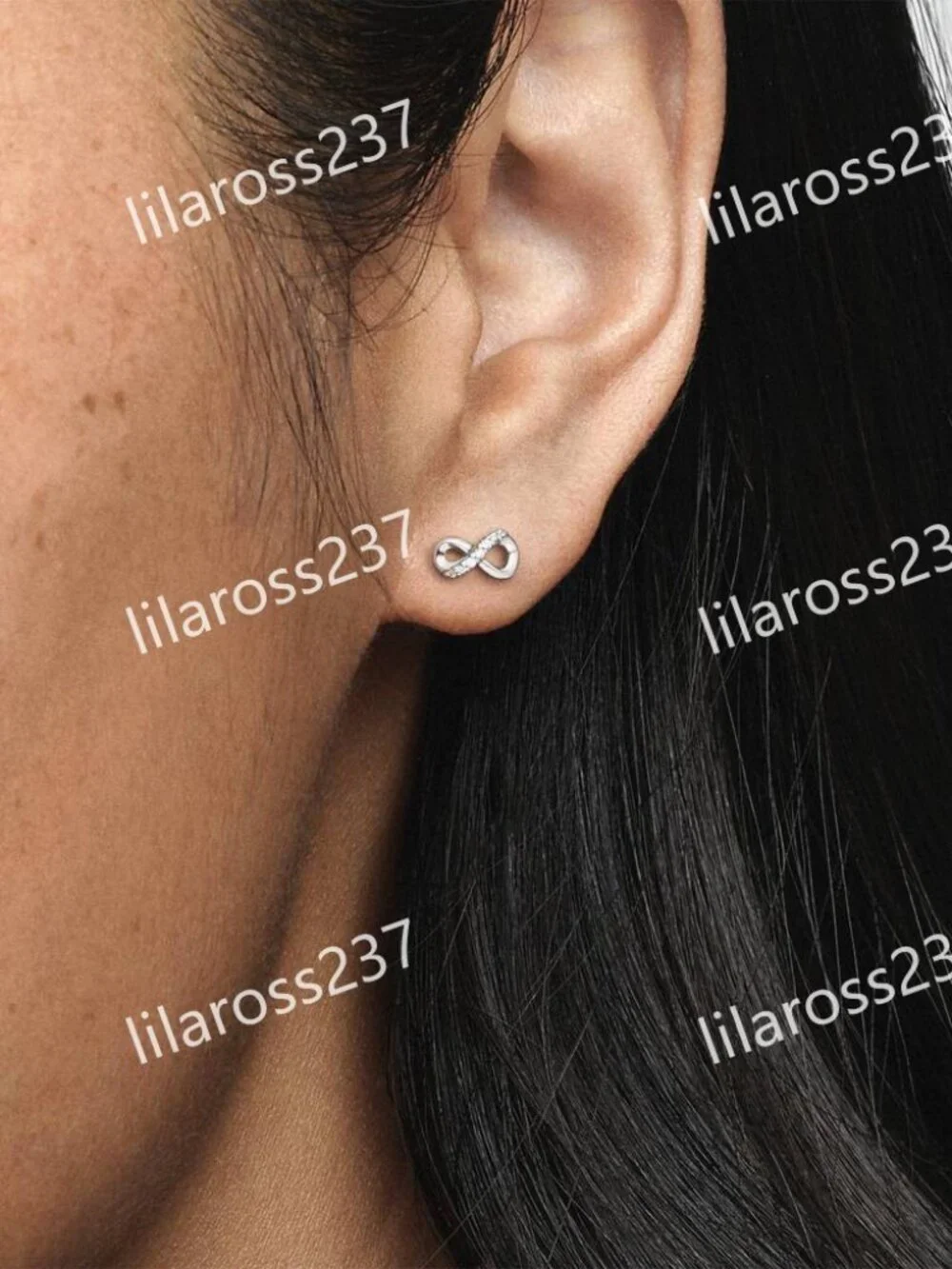 Sparkling Infinity Stud Earrings